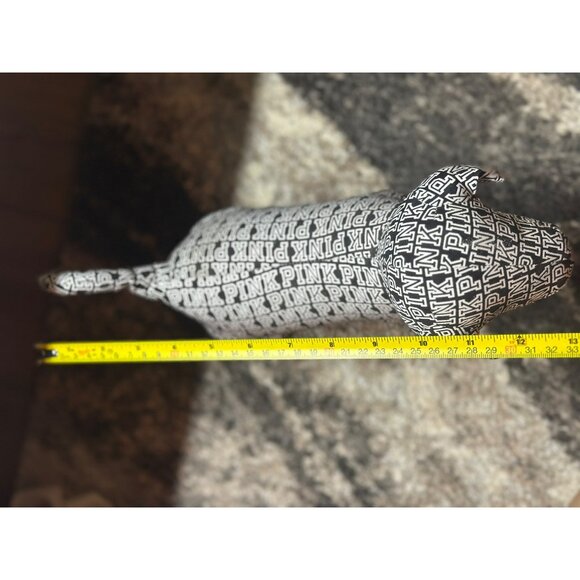 Victoria’s Secret PINK Dog Collectible Plush Mascot – Black & White Monogram - Picture 7 of 7